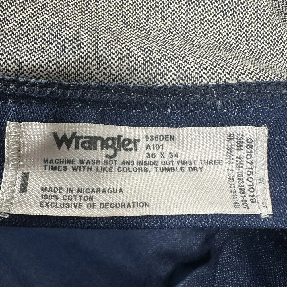 Wrangler 936 Cowboy Cut Rigid Men's‎ 36x34 Slim Fit Jeans Work Wear western